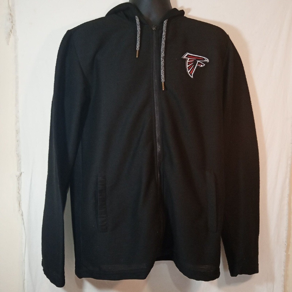 Blue Gear Atlanta Falcons Hooded Jacket Mens XL Black Zipper